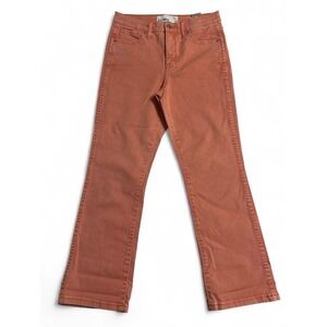 Sam Edelman Linnie Kick Flare Jeans 25x25 Salmon Pink High Rise Stretch Denim